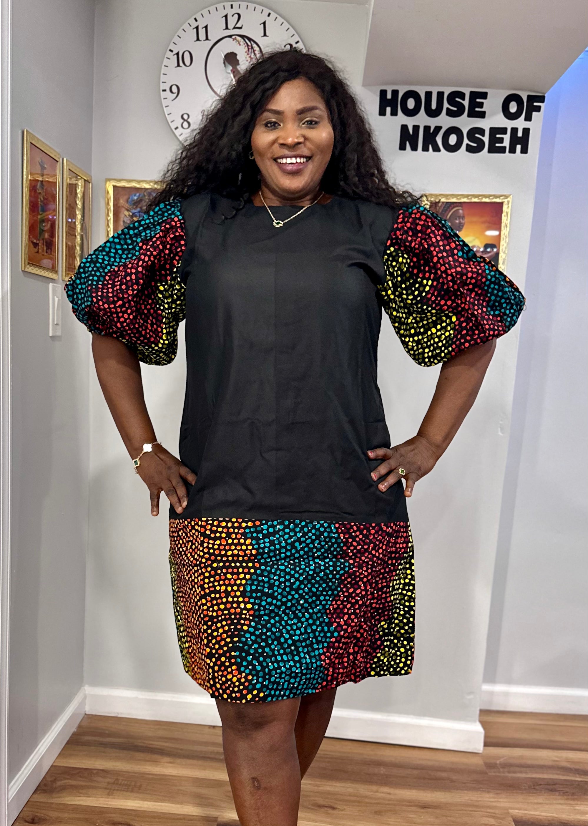 Ankara mix office gown 4