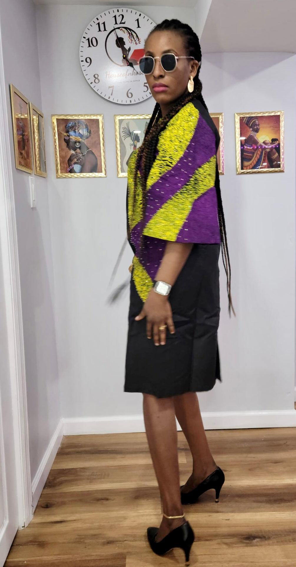 Ankara mix office gown #2