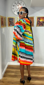 Ankara turtle neck office gown #4