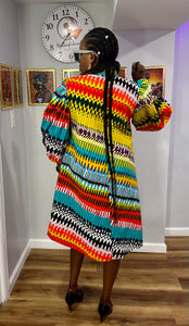 Ankara turtle neck office gown #4